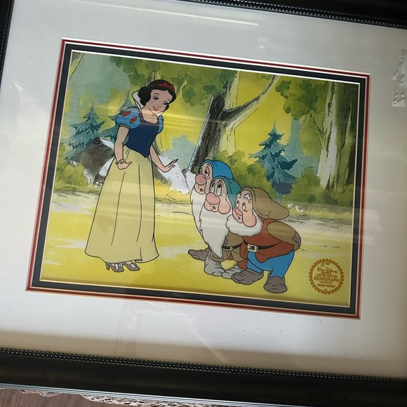 Framed Snow White and Dwarfs Serigraph - Picture 4 of 8